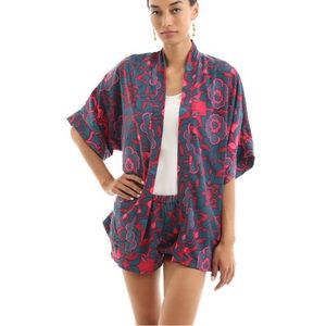 Kiele Lehua Cardigan -Magenta. One size.